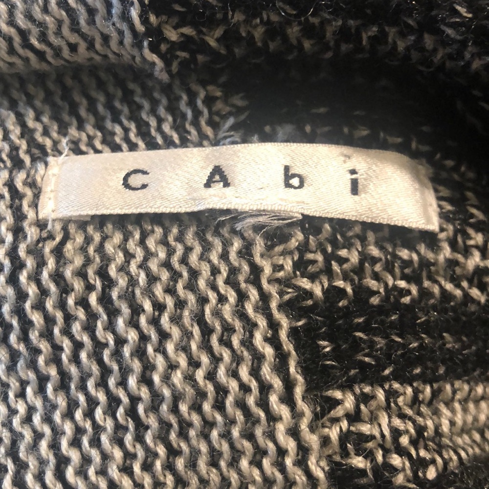 Cabi Patchwork Circle Black & Gray Cardigan Sweat… - image 7